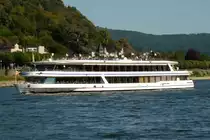 Fahrgastschiff  Rheinprinzessin  auf dem Rhein bei Königswinter. Aufnahmedatum: 05.08.2018.