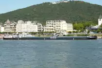 Gütermotorschiff  Enterprise  auf dem Rhein bei Königswinter. Aufnahmedatum: 05.08.2018.