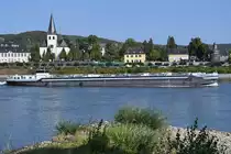 Das Tankmotorschiff  Shane.V  (04805500) Mitte August 2018 auf dem Rhein bei Unkel.