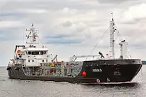 Tankschiff ANNIKA (IMO 9628489) am 28.8.2018 in Lübeck-Travemünde einlaufend.