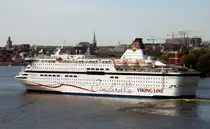 Die 191m lange Fähre VIKING CINDERELLA am 21.05.18 in Stockholm