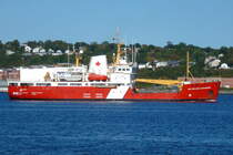 Tonnenleger und leichter Eisbrecher CCGS 'Sir William Alexander' der kanadischen Küstenwache im Hafengewässer zwischen Dartmouth und Halifax, CA. Aufnahmedatum: 29.09.2018.
    