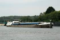 GMS Weststrand (04030830 , 66,90 x 8,19m) am 01.10.2018 im Oberwasser der Schleuse Wusterwitz. Das Schiff fuhr in die Nordkammer zur Talschleusung. 