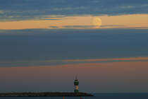 Mukraner Leuchtturm bei zunehmendem Mond. - 21.10.2108
