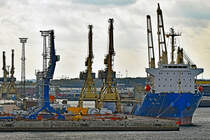 DA TAI  (IMO: 9608386, MMSI: 477592600) am 31.10.2018 im Hafen von Rostock-Warnemünde 