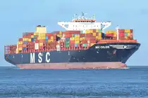 MSC CHLOE , Containerschiff , IMO 9720483 , Baujahr 2016 , 299.87 × 48.32m , 9400 TEU , Cuxhaven 08.11.2018