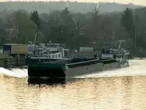 SB Edo (05608640 , 21,65 x 8,19m) kam am 27.11.2018 mit zwei leeren Leichtern die Havel in Berlin-Spandau zu Berg.