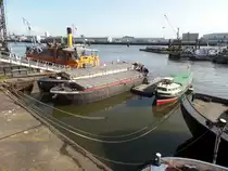 Hamburg am 26.8.2018, Hafenmuseum Schuppen 50, Teil der Museumsflotte /(öffentlich zugängliches Gelände)
