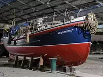  Reddingsboot Watson 2 , Baujahr 1948 Ende Juli 2018 in Antwerpen. (Aufnahme entstand von einem öffentlichen Fußweg aus)