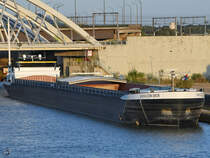 Das Frachtschiff  Vaya Con Dios  (205228490) Ende Juli 2018 im Albertkanaal Antwerpen.
