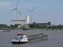 Das Tankschiff Alpha (ENI 02328422) Ende Juli 2018 auf der Schelde in Antwerpen.