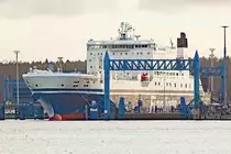 FINNTRADER (IMO 9017769) am 30.12.2018 am Skandinavienkai in Lübeck-Travemünde liegend