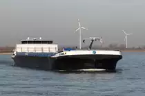 GMS Zembla (EIN:02333626) am 14.11.2018 auf dem Rhein bei Xanten zu Berg.