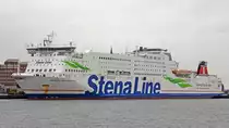 STENA GERMANICA (IMO 9145476)am Nachmittag des 8.2.2019 im Hafen von Kiel. Das am Schwedenkai liegende Fährschiff der Stena Line wird gegen 18.45 Uhr ablegen und Göteborg ansteuern.