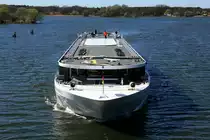 KFGS Elbe Princesse II (20000001 , 101,42 x 10,63m) am 01.04.2019 im Wendsee / Elbe-Havel-Kanal kurz vor dem Unterqueren der Seegartenbrücke bei Kirchmöser.