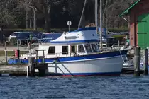 Die  Godewind II  Anfang April 2019 in Travemünde.