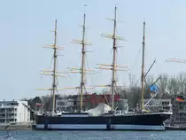 Das Segelschiff Passat ist in Travemünde ausgestellt. (April 2019)
