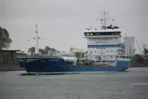 Der Öl/Chemikalientanker Neptunus auf dem Seeweg von Rostock-Überseehafen nach Rotterdam beim Auslaufen am Mittag in Warnemünde.01.05.2019