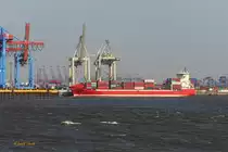 FREDERIK (IMO 9328637) am 23.4.2019, Hamburg; Elbe Liegeplatz Athabaskakai /

ex MAERSK ROM (2005-2008), LENI (2005) /

Feederschiff / BRZ 14.072 / Lüa 154,52 m, B 24,5 m, Tg 9,5 m / 1x MAN B&W 7 S 50 MC-C, 10.600 kW, / 2005 bei Rolandwerft D. Hegemann, Bremen / Flagge: Malta, Heimathafen: Valetta / 

