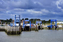 Die Fähranlage in Wyk auf Föhr. Aufnahme: 3. Juli 2019.