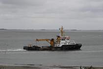 Der Tonnenleger  Amrumbank  des Wasserstraßen- und Schifffahrtsamtes Tönning verlässt Wittdün/Amrum am 04.07.2019. Technische Daten: Stapellauf November 2011, 44,5 x 10,5 m, Tiefgang 1,8 m, Verdrängung 531 t, 750 kW.