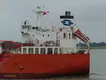 BOW GALLANT (IMO 9403786) am 14.7.2019, Schornsteinmarke, Hamburg auslaufend auf der Unterelbe / 
ex-Name: GAS SUMBAWA (bis 08.2012)
LPG-Tanker / BRZ 9.126 / Lüa 120,4 m, B 19,8 m, Tg 8,8 m / 1 Diesel, 11,3 kn / gebaut 2008 bei STX Shipbuilding Busan, Südkorea  / Eigner + Manager: Odfjel Asia, Singapur /  Flagge: Malta, Heimathafen: Valetta /
