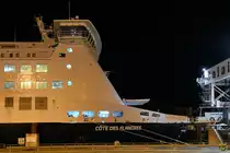 Die Côte des Flandres von DFDS Seaways France wird beladen. (Calais, Juli 2019)