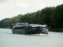 GMS Neckar (04602690 , 86 x 9,50m) am 13.08.2019 im Mittellandkanal Höhe Liegestelle Bergfriede auf Talfahrt.