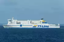 Nils Holgersson in der Ostsee auf dem Weg von Trelleborg nach Rostock, 19.09.19, von der Robin Hood aus gesehen. 