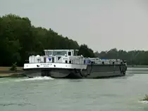 TMS Dettmer Tank 128 (02337434 , 85 x 9,60m) am 23.09.2019 im Elbe-Seitenkanal zw. Weisses Moor und Transvaal auf Talfahrt.