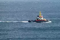 Bugsier 17 (IMO 9036234) auf der Fahrt zum Sassnitzer Hafen. - 13.04.2020