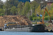 GMS LUMINA (ENI 02314074) am 27.04.2020 an der Roddenkoppel im Wallhafen Lübeck