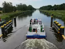 FGS SERRAHN STAR (ex Kufra Star, ex Hochrhein Star), ENI 05114020 beim Auslaufen aus Schleuse Witzeeze zu Tal in Richtung Lauenburg; 31.07.2020
