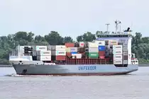 BEATE , Feederschiff , IMO 9333345 , Baujahr 2005 , 134.4 x 22.74 m , 868 TEU , Grünendeich , 09.06.2020