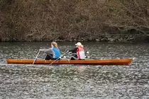 Das Ruderboot  LUTZ-WERNER  war Mitte April 2021 auf der Ruhr bei Witten zu sehen.