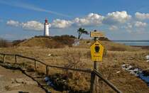 Der Leuchtturm im Norden der Insel Hiddensee, Mrz 2008