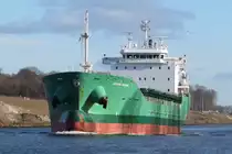 ARKLOW MEADOW - Hh.= Arklow in Irland -IMO= 9440277 - Bj.= 2010 in Süd Korea -
L+B = 136m x 21m - TDW= 15000 - 1 MAK Motor mit 5400 KW - Am 19.02.2023 von Gdansk nach Rotterdam
im Nord-Ostsee-Kanal bei Kl.Königsförde.
