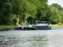 GMS  ANNABELLE  (04403910 , 67 x 8,20m)  am 05.07.2022 im Sacrow-Paretzer-Kanal /  UNTERE HAVEL-WASSERSTRASSE  zw. Marquardt und Schlänitzsee auf Talfahrt.