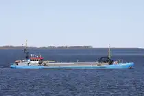 Saugbaggerschiff Hegemann III zwischen der Insel Föhr und Dagebüll, 06.04.2025