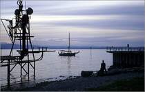Ein Boot kehrt heim. Friedrichshafen am Bodensee 1998 (Matthias)