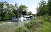 FGS Napoleon, auf dem Neubreisachkanal, Heckansicht, Aug.2025