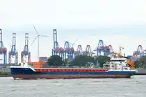 Die DOUWE-S IMO-Nummer:9467225 Flagge:Niederlande Länge:95.0m Breite:14.0m Baujahr:2011 Bauweft:Hexing Shipbuilding&Repair Yard,Wenling China aufgenommen am 10.09.25 im Hamburger Hafen.