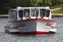 „Alsterdampfer“ SEEBEK; Eigner/Betreiber: ATG; Aufnahmeort: Alster (Binnenalster) Hamburg, Deutschland; Datum: 30.08.2025; Info: (H6035). Das Bild zeigt die SEEBEK auf der Binnenalster vom Ballindamm aus betrachtet.