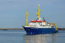 Forschungsschiff ELISABETH MANN BORGESE (IMO 8521438) im Sassnitzer Hafen. - 20.09.2025
