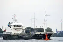 Die JANA IMO-Nummer:9330185 Flagge:Deutschland Länge:69.0m Breite:12.0m Baujahr:2005 Bauwerft:Mützelfeldtwerft,Cuxhaven Deutschland