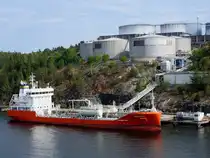 GIOCONDA (IMO:9819052; L=110m; B=18m; Tragfähigkeit: 7746t) im Bereich Bergs-oljehamm; 250713