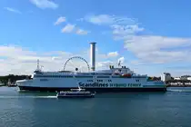 COPENHAGEN , RoPax-Fähre , IMO 9587867 , Baujahr 2016 , 170 x 27 m ,  Rostock-Warnemünde , 11.09.2025