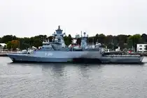 F 260  BRAUNSCHWEIG , Korvette , Baujahr 2008 , 89,12 x 13,28 m , 11.09.2025 , Rostock-Warnemünde , 
