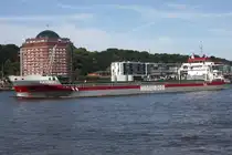 Frachtschiff FLEVOBORG; Eigner/Betreiber: Wagenborg; Aufnahmeort: Elbe/Hafen Hamburg, Deutschland; Datum: 30.06.2025; Info: (IMO 9419292). Das Bild zeigt die FLEVOBORG auf Höhe Oevelgönne.