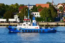 FAIRPLAY-55 , Schlepper , IMO 9021124 , Baujahr 1992 , 28.36 x 9m , Rostock-Warnemünde , 12.09.2025 ,